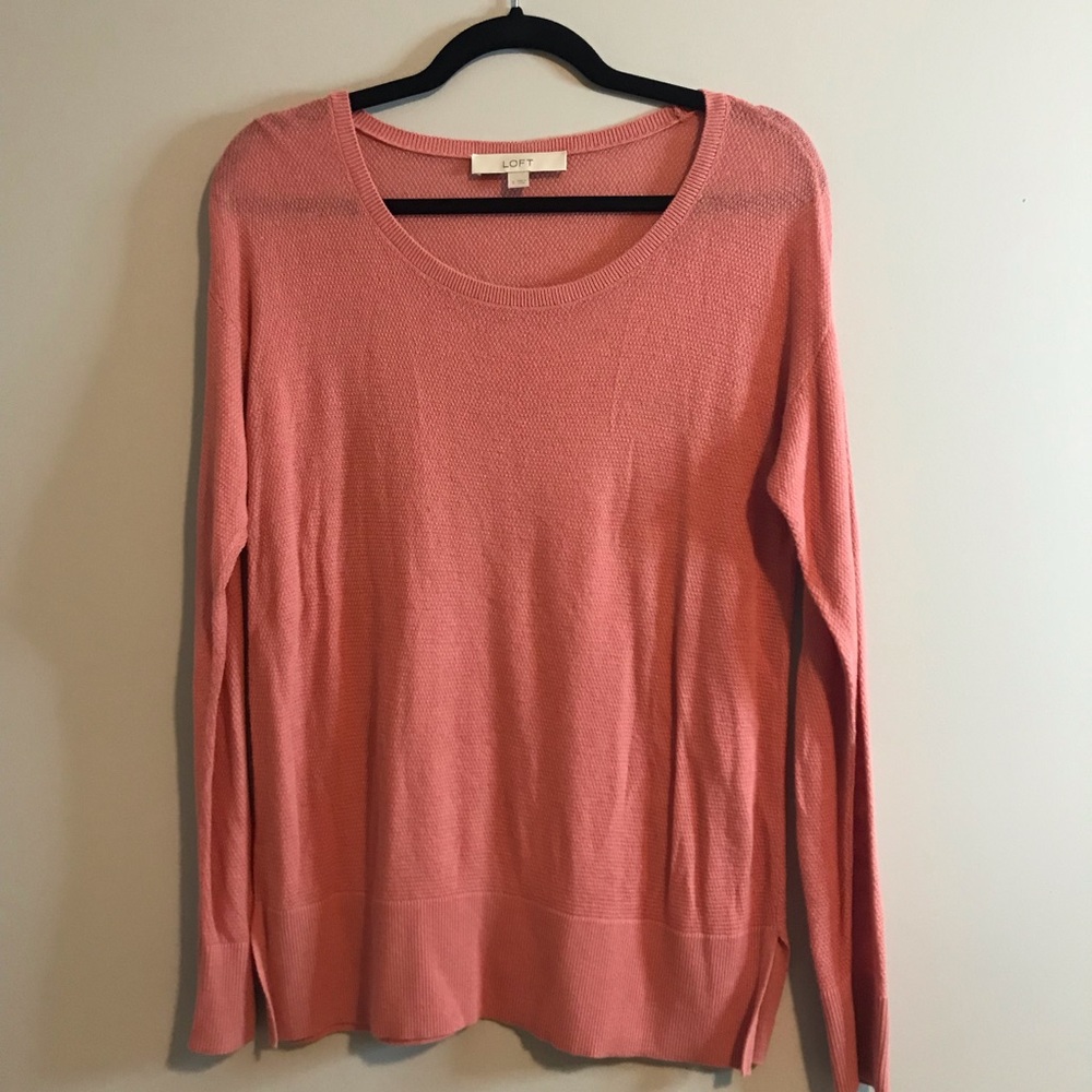 Ann Taylor Loft pink sweater size small